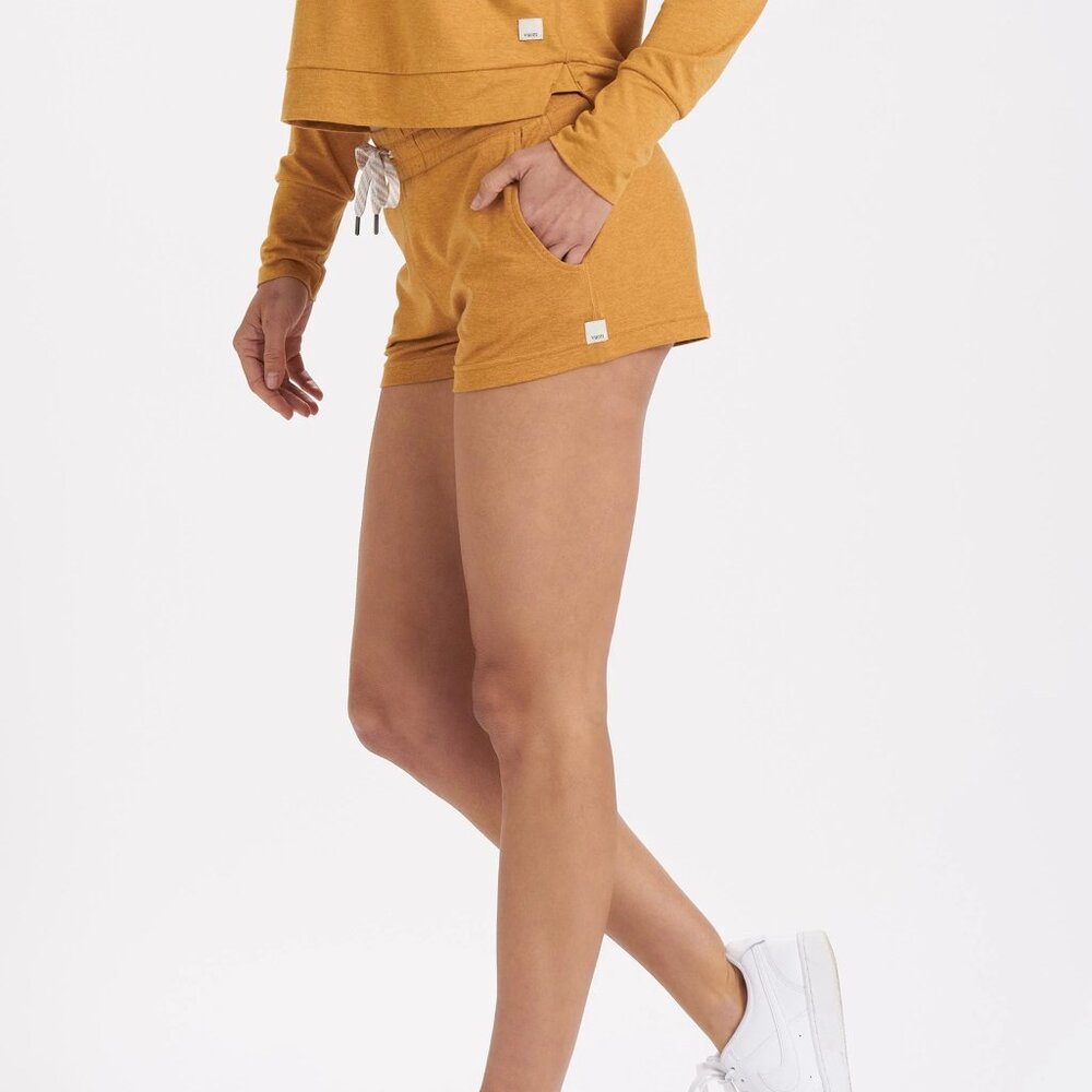 Vuori Halo Performance Short, Dark Yellow, Large